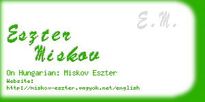 eszter miskov business card